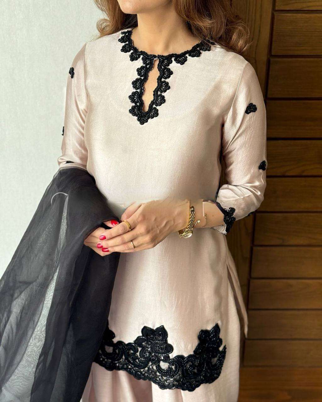 Pearls & Shine – Trending Farsi Salwar Suit in Beads & Sequence