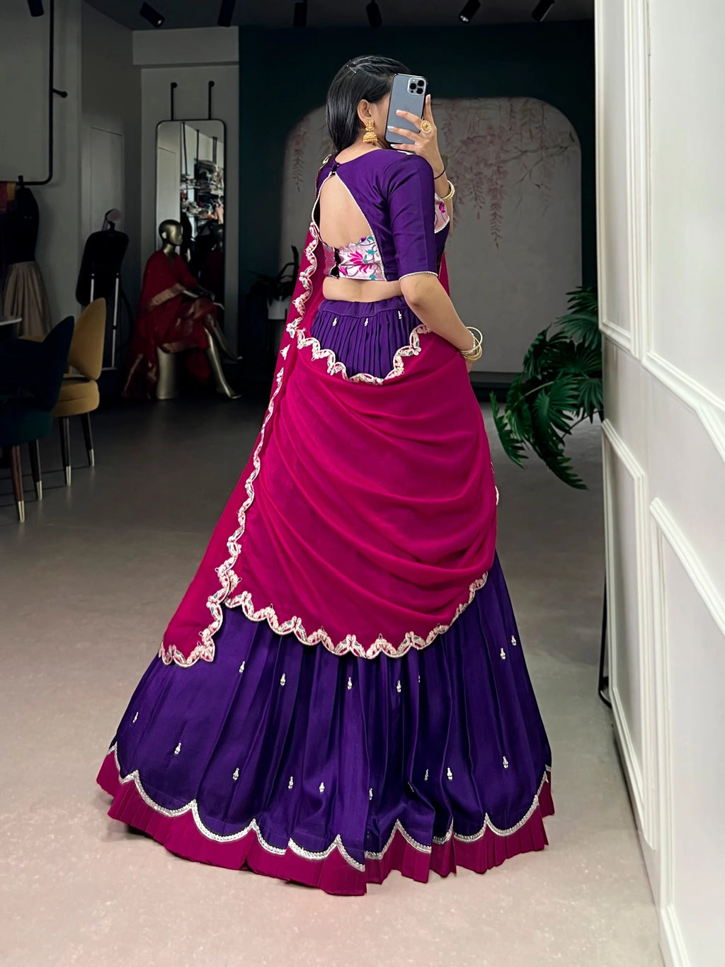 Elegant Festive Wear Naysha Silk Lehenga with Zari Weaving Blouse