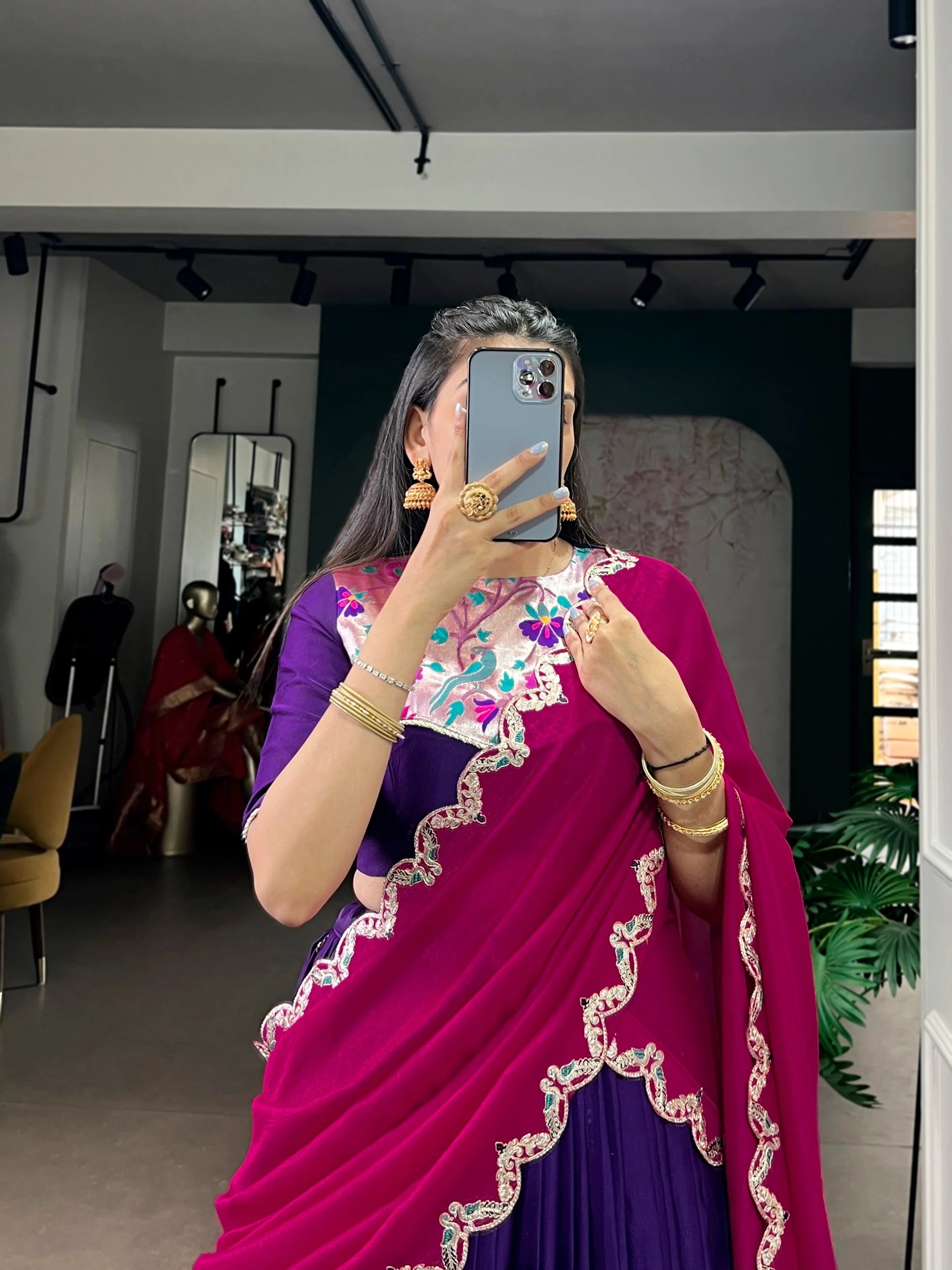 Elegant Festive Wear Naysha Silk Lehenga with Zari Weaving Blouse