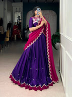 Elegant Festive Wear Naysha Silk Lehenga with Zari Weaving Blouse