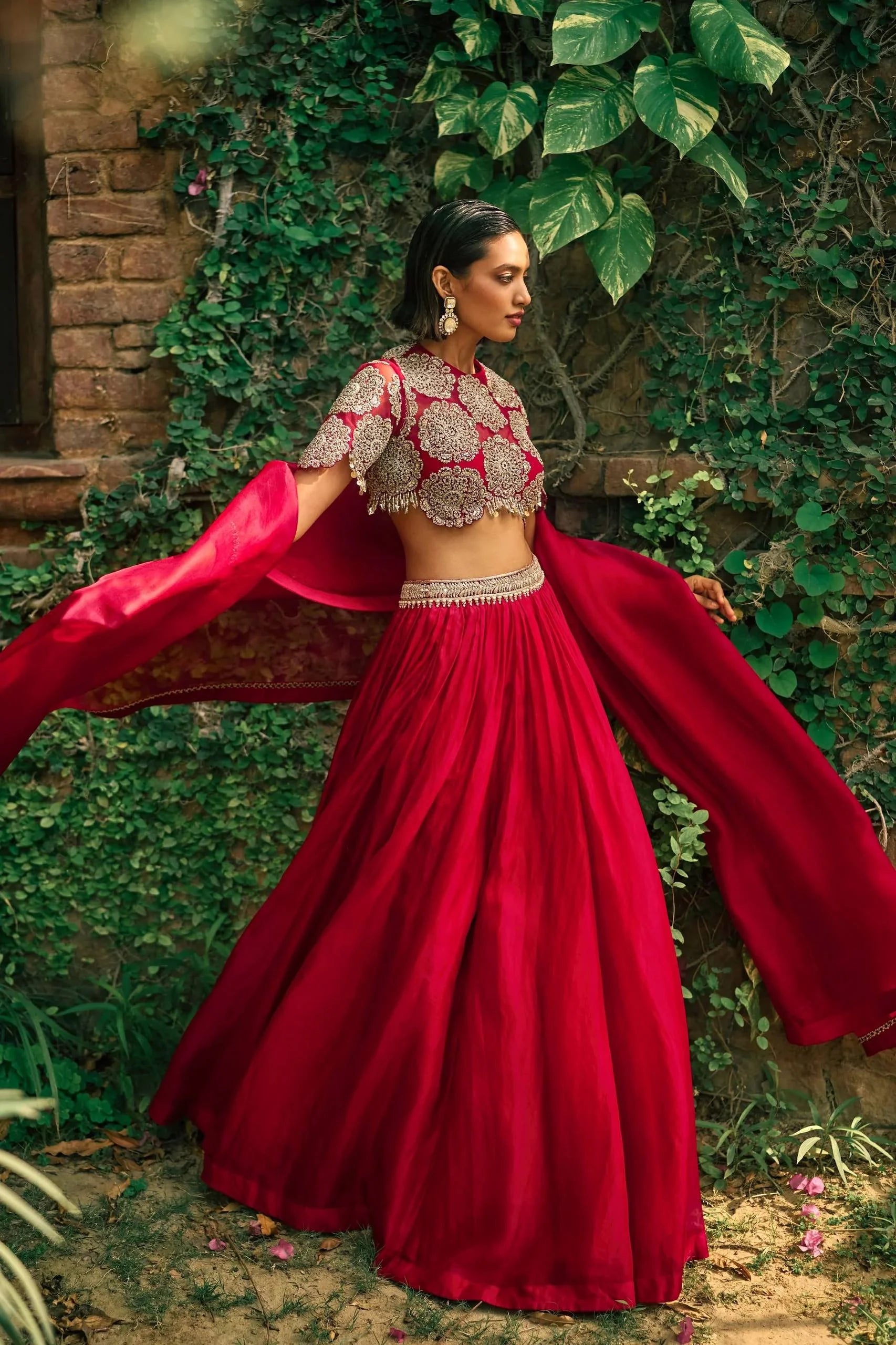 Wedding Special Roman Silk Lehenga with Tassel Blouse