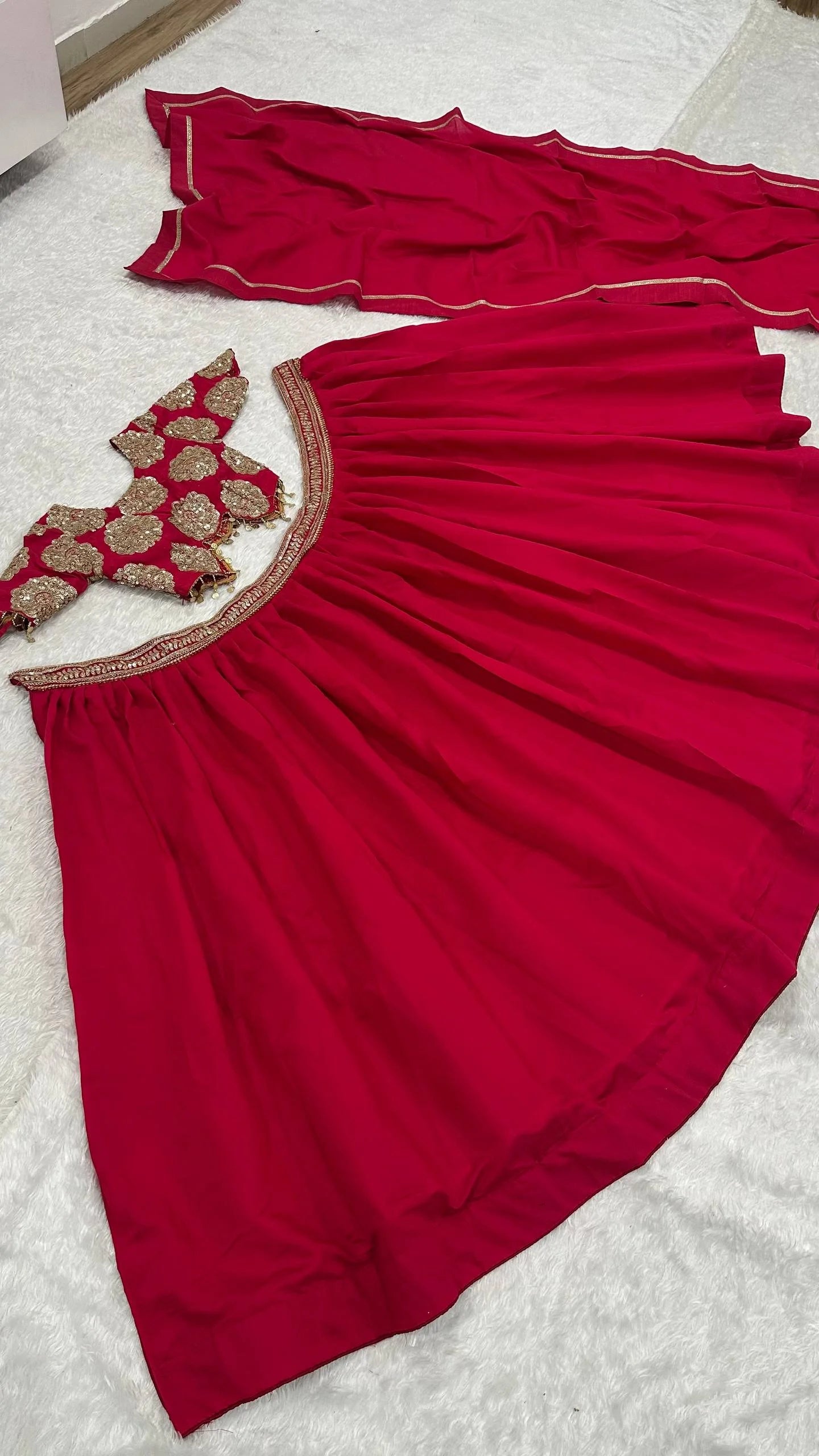 Wedding Special Roman Silk Lehenga with Tassel Blouse