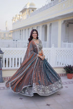Designer YSL Silk Bridal Lehenga with Dupatta