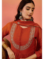 Luxury Blooming Georgette Anarkali Style Gown Set