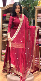 Eid Festival Special Heavy Sequence Work Sharara Kurti Set