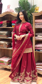 Eid Festival Special Heavy Sequence Work Sharara Kurti Set