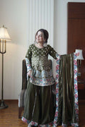 Chinon Festival Special Kurti Plazzo Set with Embroidery Work