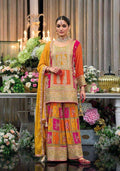 Premium Chinon Silk Top & Digital Print Plazzo with Sequence Embroidery