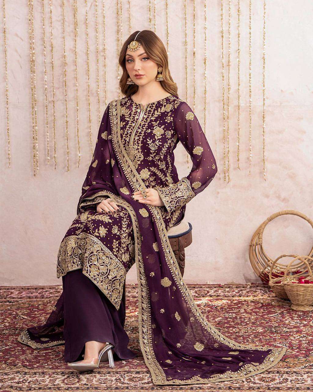 Elegant Kurta Plazzo Dupatta Set – Trending Party Wear