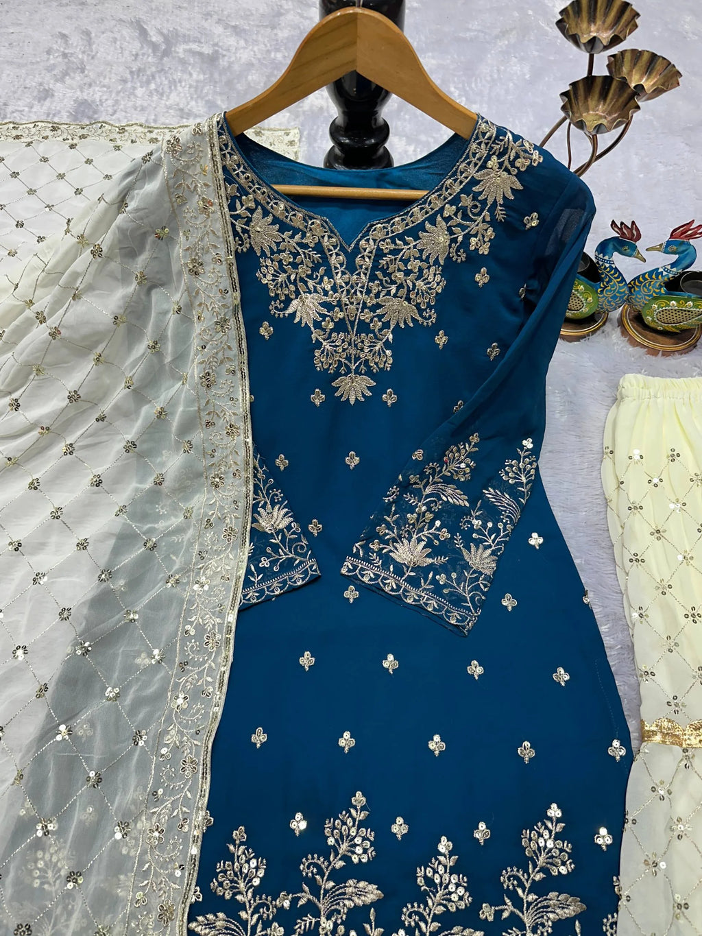 Exclusive Georgette Sharara and Top with Dupatta- Eid Special Outfit
