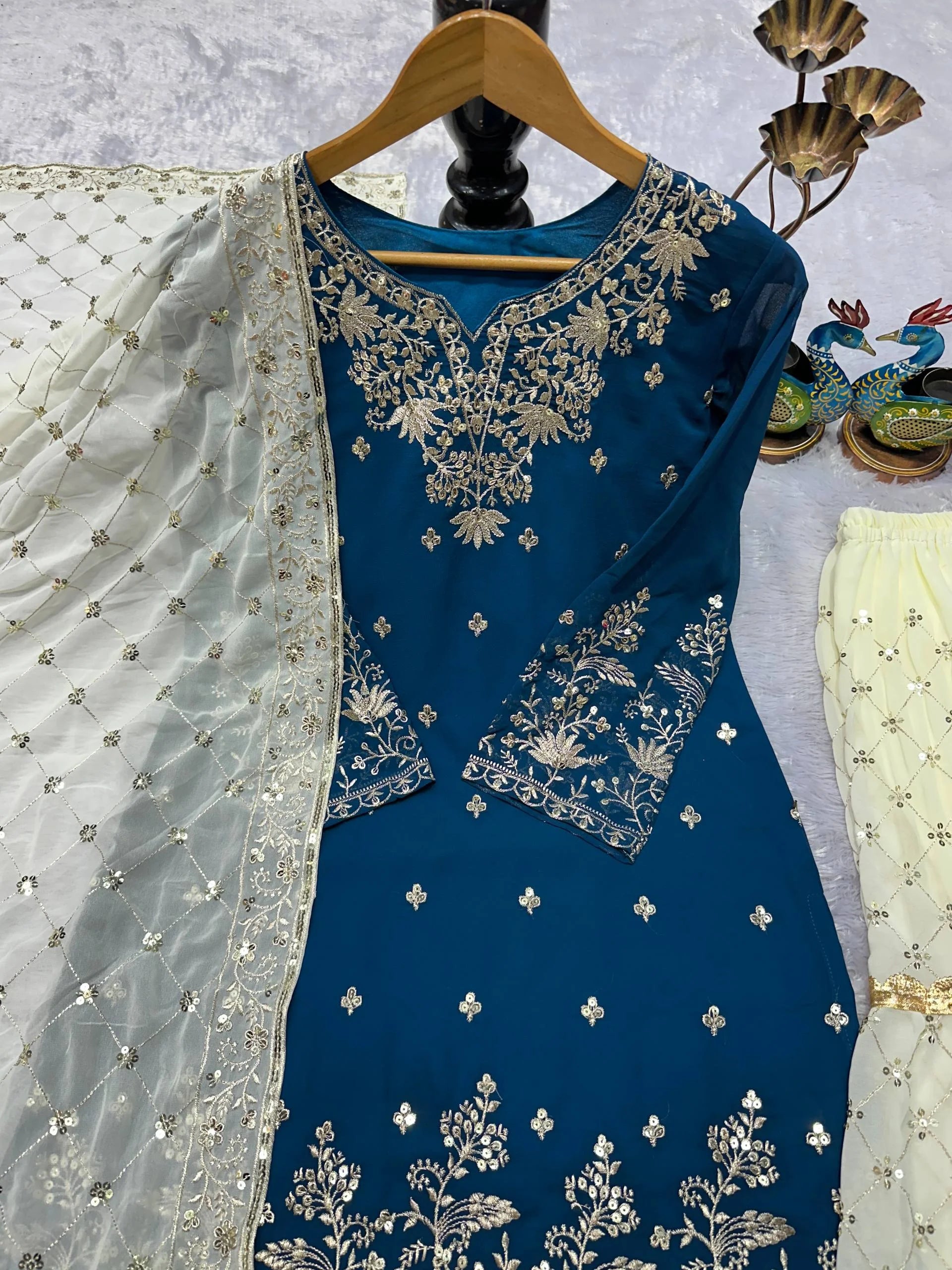 Exclusive Georgette Sharara and Top with Dupatta- Eid Special Outfit