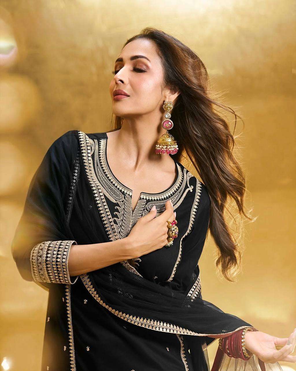 Designer Embroidered Georgette Suit Set with Dupatta