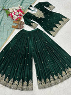 Heavy Work Velvet Sharara Set with Premium Embroidery