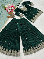 Heavy Work Velvet Sharara Set with Premium Embroidery