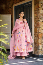 Partywear Star Georgette Gown with Sharara