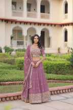 Premium Sequence â€“ Zari Work Lehenga with Unstitched Blouse & Dupatta
