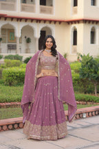 Premium Sequence â€“ Zari Work Lehenga with Unstitched Blouse & Dupatta