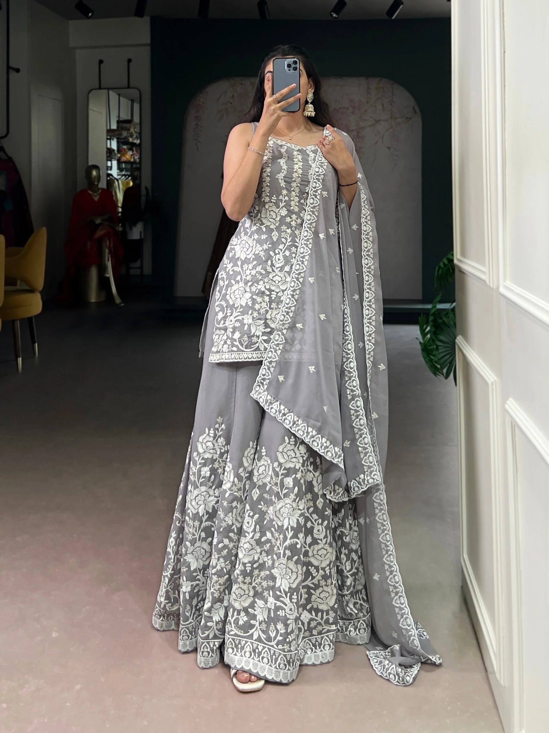 Premium Sequence & Thread Embroidery Suit Set