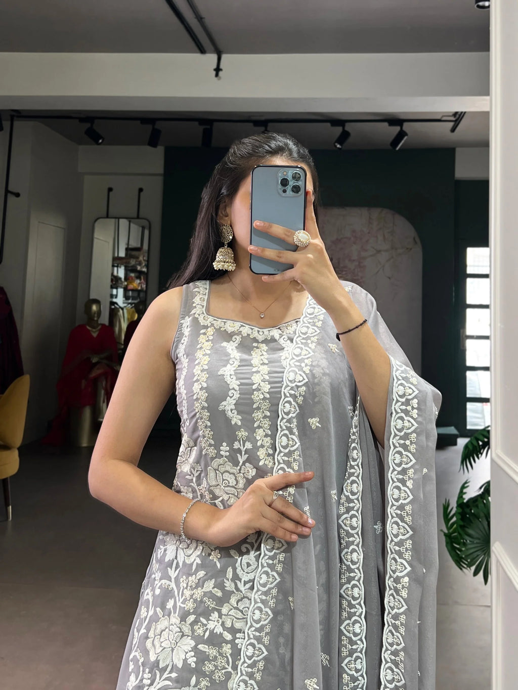 Premium Sequence & Thread Embroidery Suit Set