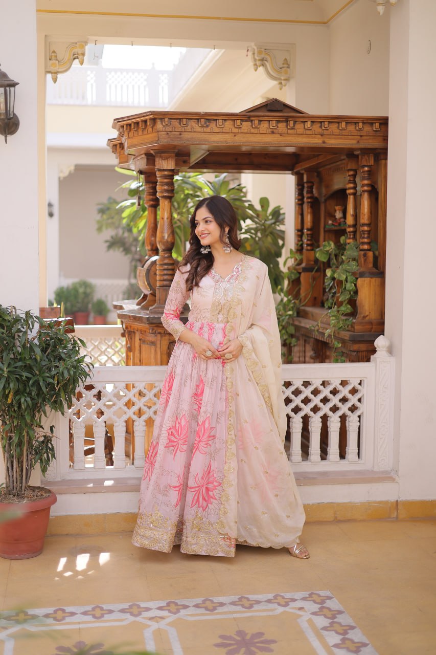 Grace Every Celebration in This Stunning Pink Embroidered Anarkali