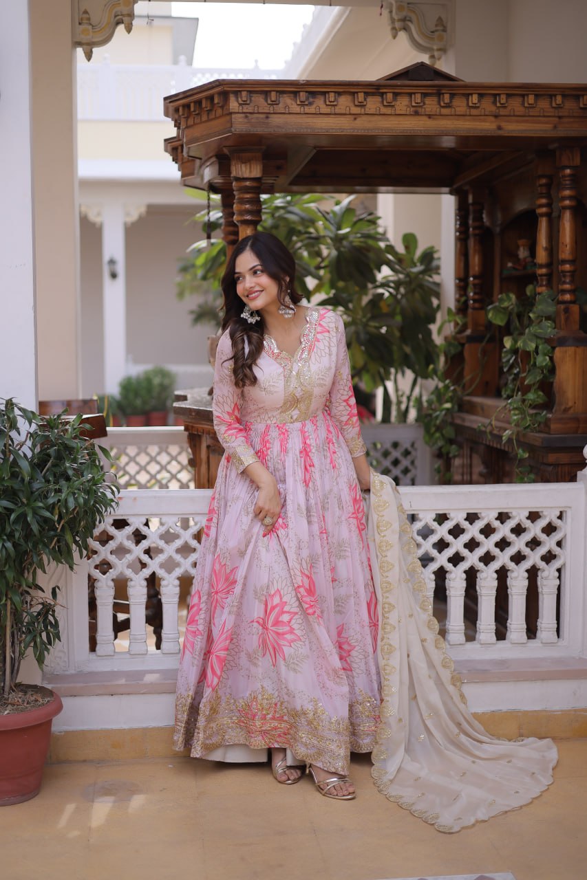 Grace Every Celebration in This Stunning Pink Embroidered Anarkali