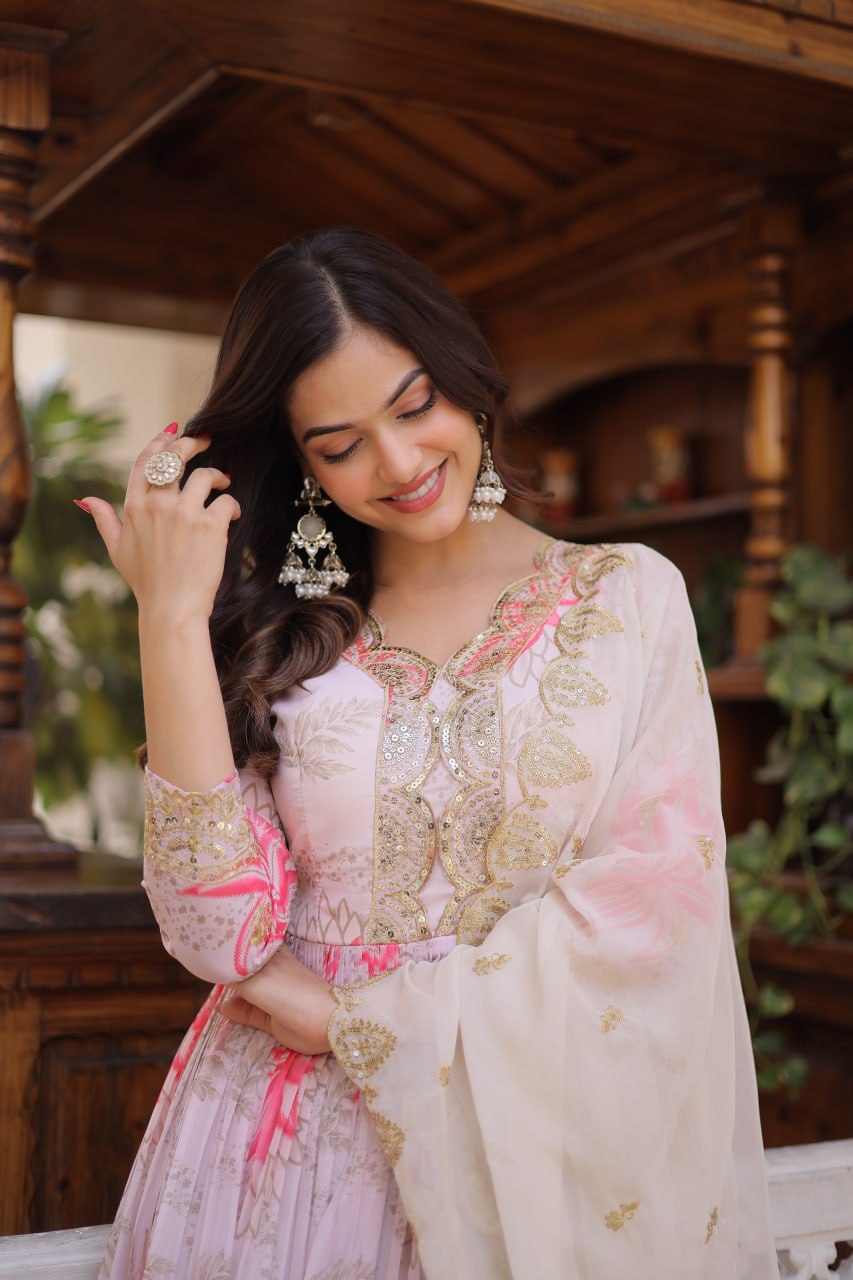 Grace Every Celebration in This Stunning Pink Embroidered Anarkali