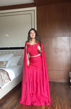 Ruffled Layers of Elegance â€“ Designer Lehenga Set
