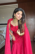 Ruffled Layers of Elegance â€“ Designer Lehenga Set