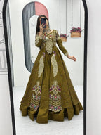 Designer Pure Vichitra Thread & Sequence Work Lehenga Choli Set