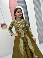 Designer Pure Vichitra Thread & Sequence Work Lehenga Choli Set