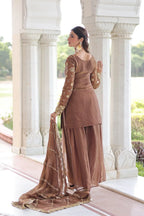Luxe Fendy Sharara Set with Rich Zari Sequence Dupatta