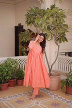 Daily Wear Cotton Kurti Set with Delicate Embroidered Work