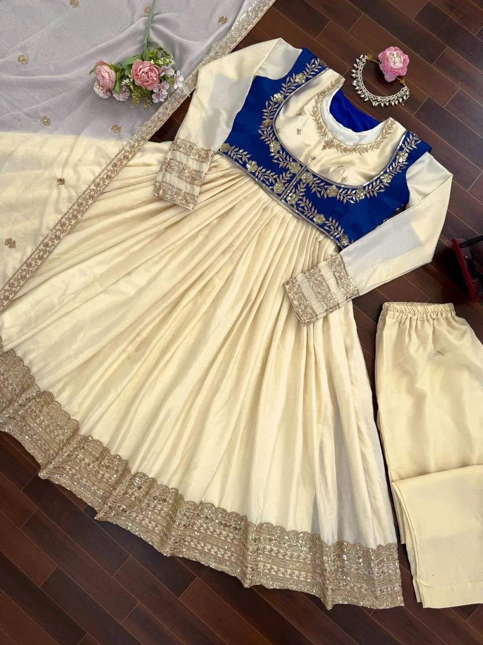 Wedding & Festive Special Anarkali Koti Pent with Rich Embroidery Dupatta