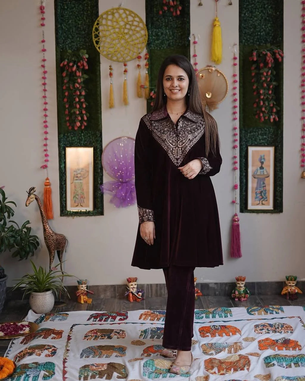 Velvet Frontâ€“Back Sequence Embroidery Set