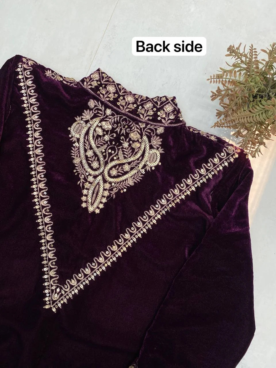 Velvet Frontâ€“Back Sequence Embroidery Set