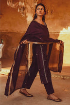 PV Chanderi Embroidered Suit Set with Dupatta