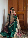 Luxury Green Suit Set â€“ Embroidery Elegance with Dupatta