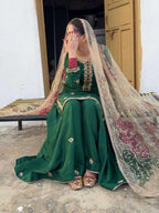 Luxury Green Suit Set â€“ Embroidery Elegance with Dupatta