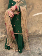 Luxury Green Suit Set â€“ Embroidery Elegance with Dupatta