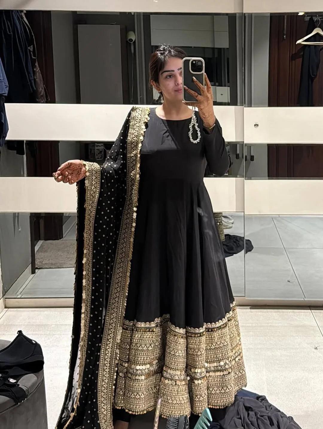 Graceful Roman Silk Anarkali Suit with Georgette Dupatta For Festive Nights