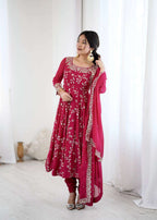 Designer Georgette Anarkali Gown Set with Dupatta