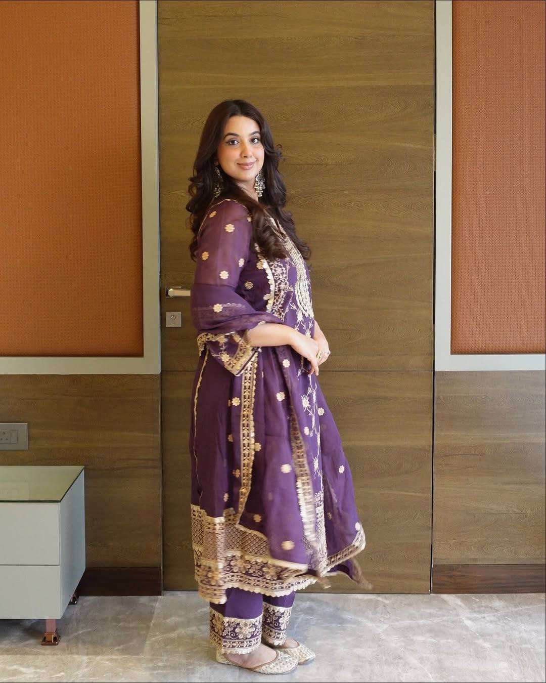 Heavy Sequence Chinnon Set with Dupatta