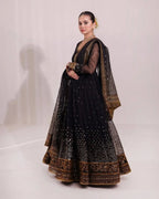 Premium Elegance: Butterfly Net Anarkali Set with Fine Thread & Sequence