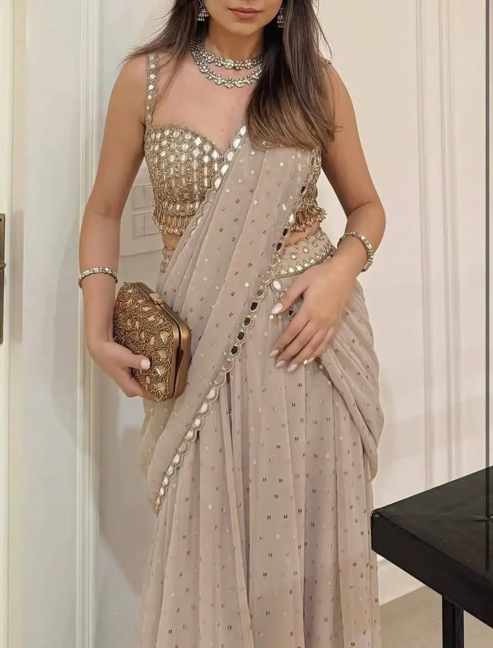 Party Perfect: Georgette Lehenga Saree Set