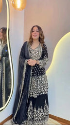 Sparkle Vibes: Sequence Top Lehenga With Dupatta Outfit