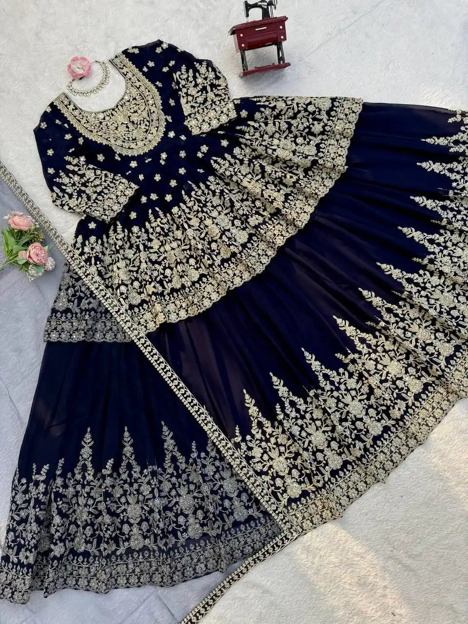 Sparkle Vibes: Sequence Top Lehenga With Dupatta Outfit