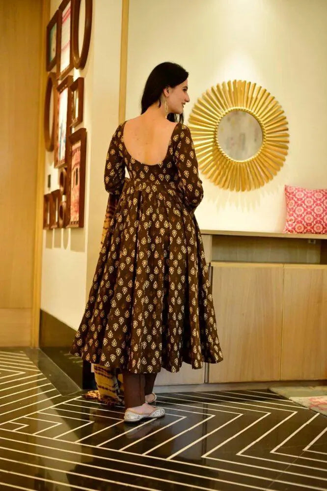 Party Wear Silk Satin Gown with Elegant Digital Print Work