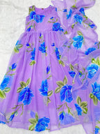 Ethnic Heavy Georgette Anarkali Gown with Matching Dupatta