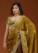 Premium Frendy Chiffon Saree with Sequence & Zari Embroidery