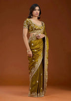 Premium Frendy Chiffon Saree with Sequence & Zari Embroidery